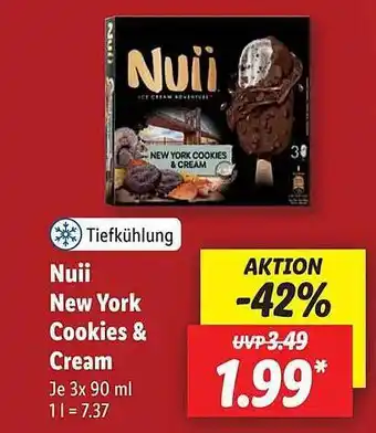 Lidl Nuii new york cookies & cream Angebot