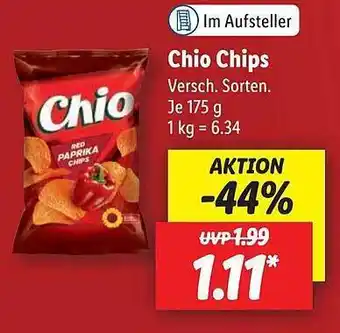 Lidl Chio chips versch. sorten Angebot