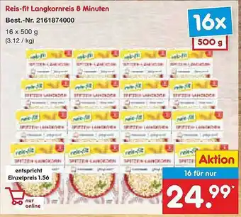 Netto Marken-Discount Reis-fit langkornreis 8 minuten Angebot