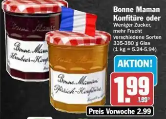 Hit Bonne Maman Konfitüre oder Weniger Zucker 335-380 g Glas Angebot