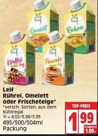 Edeka Leif Rührei, Omelett oder Frischeteige 495/500/504ml Angebot