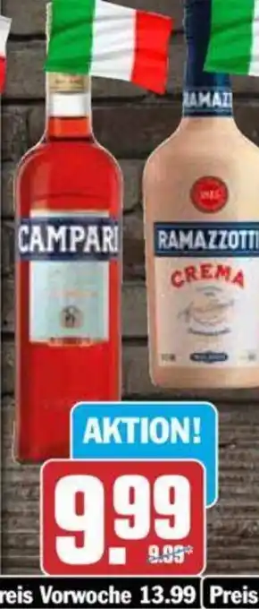 Hit Campari Bitter 0,7 L Flasche Angebot