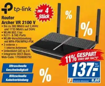 HEM Expert tp-link Router Archer VR 2100 V Angebot