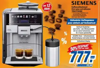 HEM Expert Siemens Kaffeevollautomat EQ.6 plus extraKlasse TE657F03DE Angebot