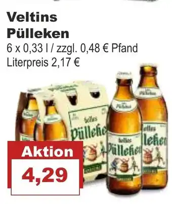 Bilgro Veltins Helles Pulleken 6*330ml Angebot