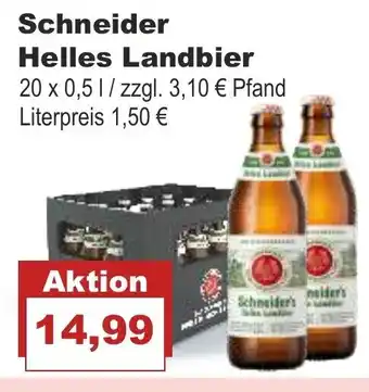 Bilgro Schneider Helles Landbier 20*500ml Angebot