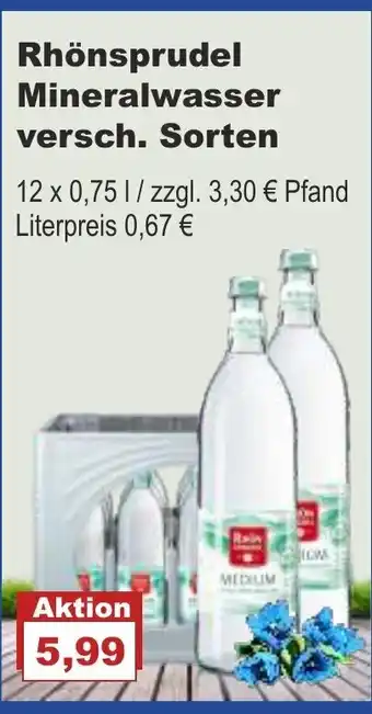 Bilgro Rhonsprudel Mineralwasser 12*750ml Angebot