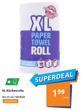 Action XL Küchenrolle 30x25 cm | 100 Blatt Angebot