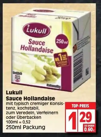 Edeka Lukull Sauce Hollandnaise 250ml Angebot