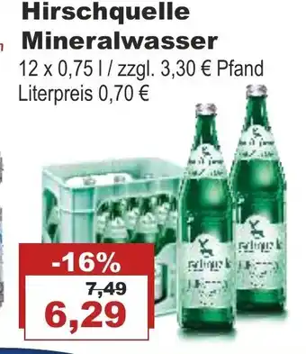 Bilgro Hirschquelle Heilwasser 12*750ml Angebot