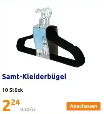 Action Samt Kleiderbügel 10 Stück Angebot