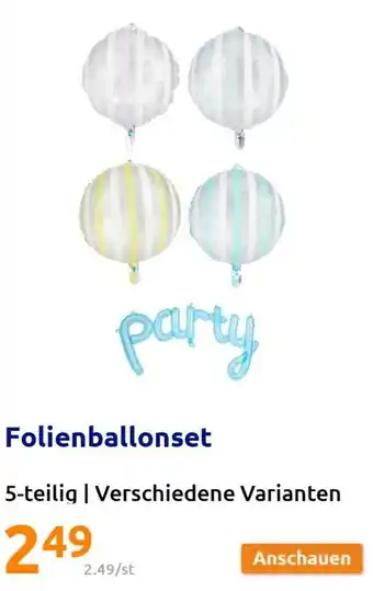 Action Folienballonset 5-teilig Angebot