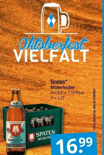 GetränkePartner Spaten Oktoberfestbier 20*500ml Angebot