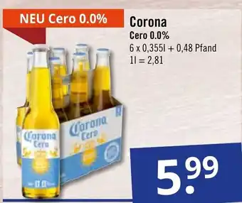 GetränkePartner Corona Cero 0.0% 6*355ml Angebot