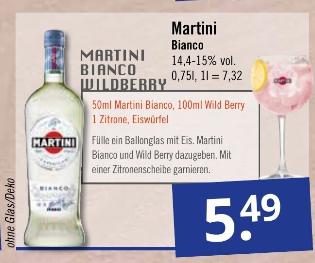 Martini Bianco 750ml Angebot bei GetränkePartner