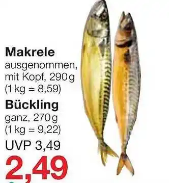 Jawoll Makrele oder bückling Angebot