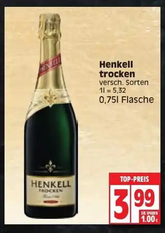 Edeka Henkell trocken 0,75L Angebot