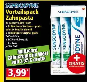 Norma Sensodyne vorteilspack zahnpasta Angebot