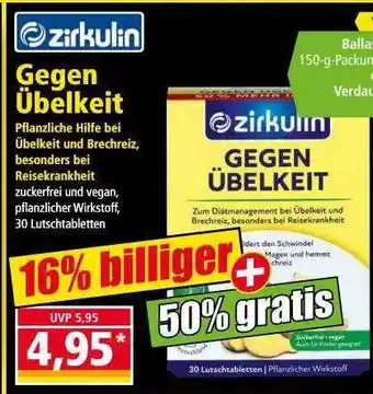 Norma Gegen übelkeit zirkulin Angebot