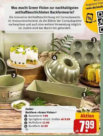 REWE Zenker backform „green vision“ Angebot