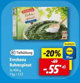 Lidl Freshona rahmspinat Angebot