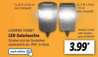 Lidl Livarno home led-solarleuchte Angebot