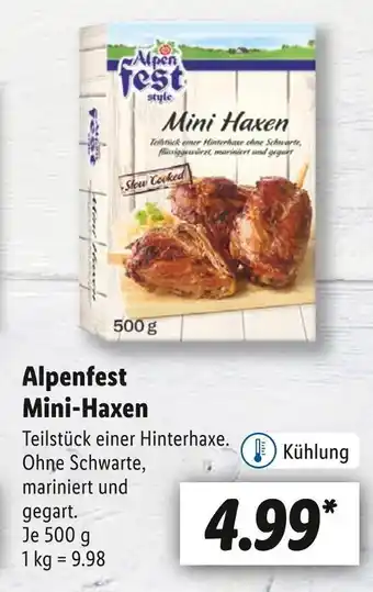 Lidl Alpenfest mini-haxen Angebot