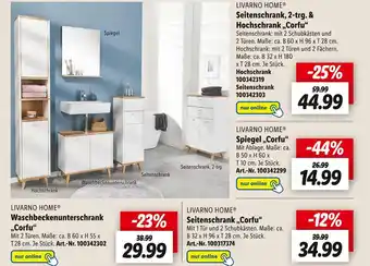 Lidl Livarno home seitenschrank, 2-trg. & seitenschrank „corfu“ Angebot