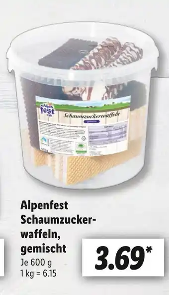 Lidl Alpenfest schaumzuckerwaffeln Angebot