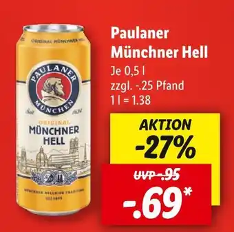 Lidl Paulaner münchner hell Angebot