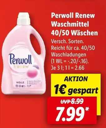 Lidl Perwoll renew waschmittel Angebot