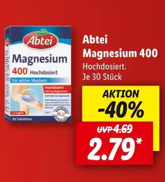 Lidl Abtei magnesium 400 Angebot