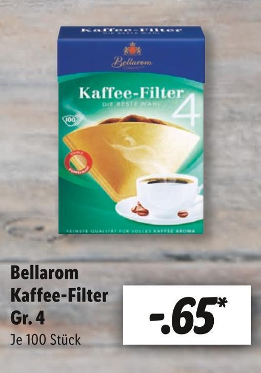 Bellarom kaffeefilter gr. 4 Angebot bei Lidl