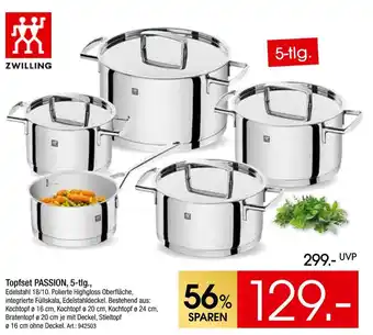 Zurbrüggen Zwilling topfset passion Angebot