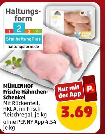 PENNY Mühlenhof frische hähnchen- schenkel Angebot