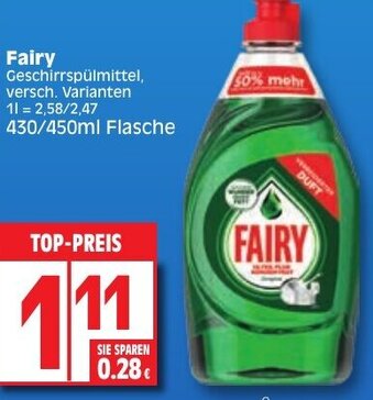 Edeka Fairy 430/450ml Angebot