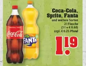 trinkgut Coca Cola, Sprite oder Fanta 2L Angebot