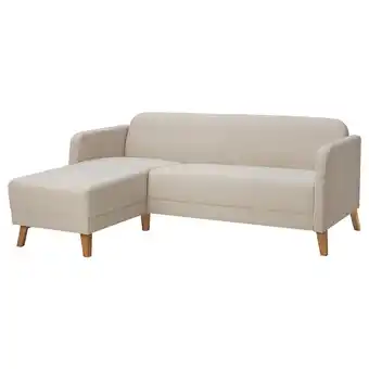 IKEA Linanäs 3er-sofa mit récamiere/vissle beige mit récamiere/vissle beige Angebot