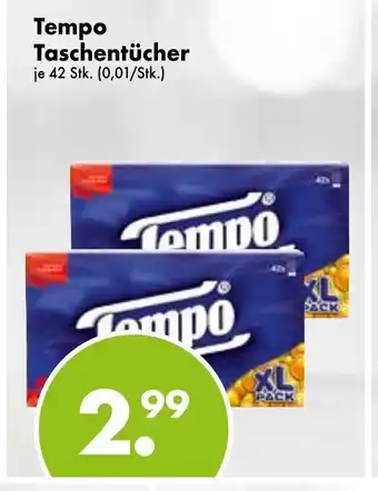 Trink und Spare Tempo Taschentücher Angebot