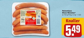 REWE Meisterklasse wiener würstchen Angebot