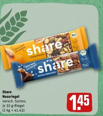 REWE Share nussriegel Angebot