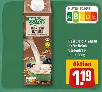 REWE Rewe bio + vegan hafer drink glutenfrei Angebot