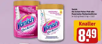 REWE Vanish oxi action pulver pink oder powerweiss fleckententferner Angebot