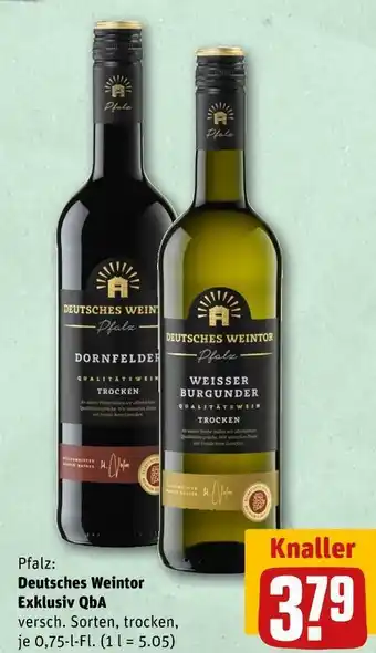 REWE Deutsches weintor exklusiv qba weißwein oder rotwein Angebot