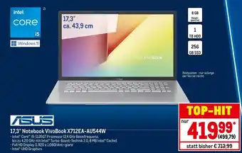 METRO Asus 17,3“ notebook vivobook x712ea-au544w Angebot