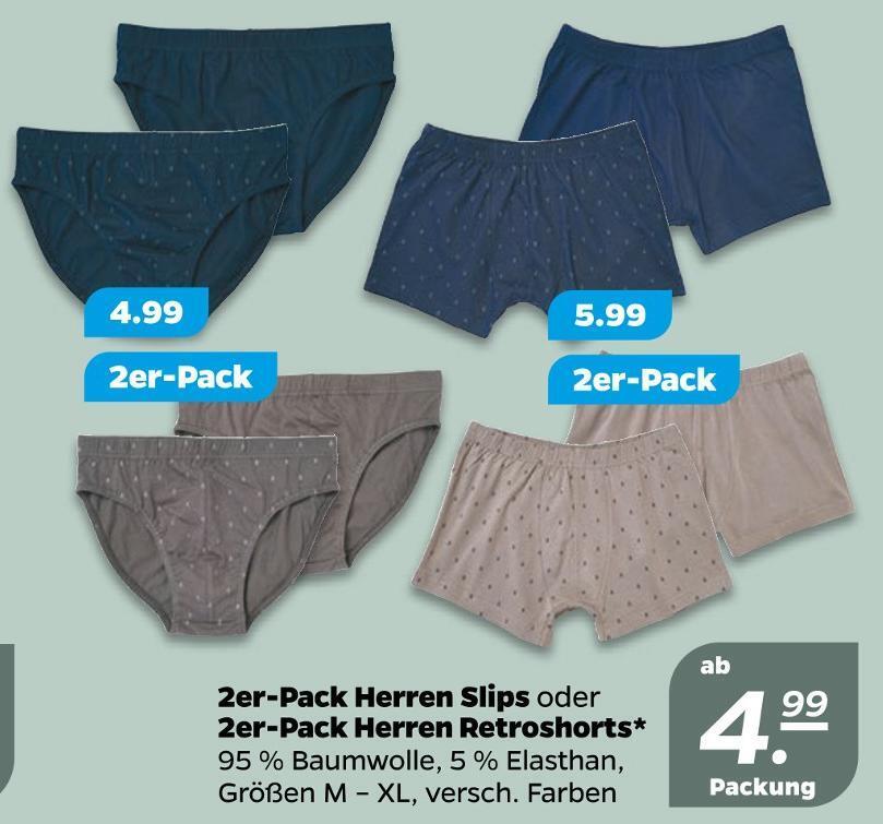 Herren slips oder herren retroshorts Angebot bei NETTO