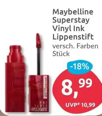 Budni Maybelline Superstay Vinyl Ink Lippenstift Angebot