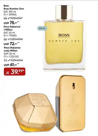 HEM Expert Boss number one, paco rabanne 1 million oder lady million Angebot