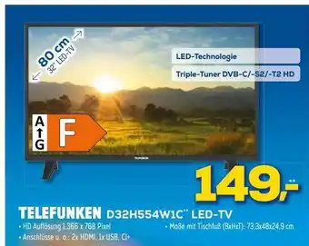 Euronics XXL Telefunken d32h554w1c led-tv Angebot