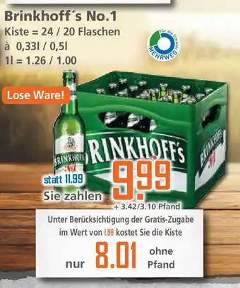 Klaas und Kock Brinkhoff's No.1 24x0,33L/20x0,5L Angebot